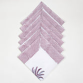 Hand Block Printed Border Dinner Napkin For Party