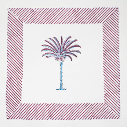 Hand Block Printed Border Dinner Napkin For Party
