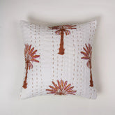 Hand Block Printed Brown Kantha Couch Cushion covers