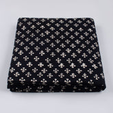 Hand Block Printed Cotton Black and White Fabric By the Yard