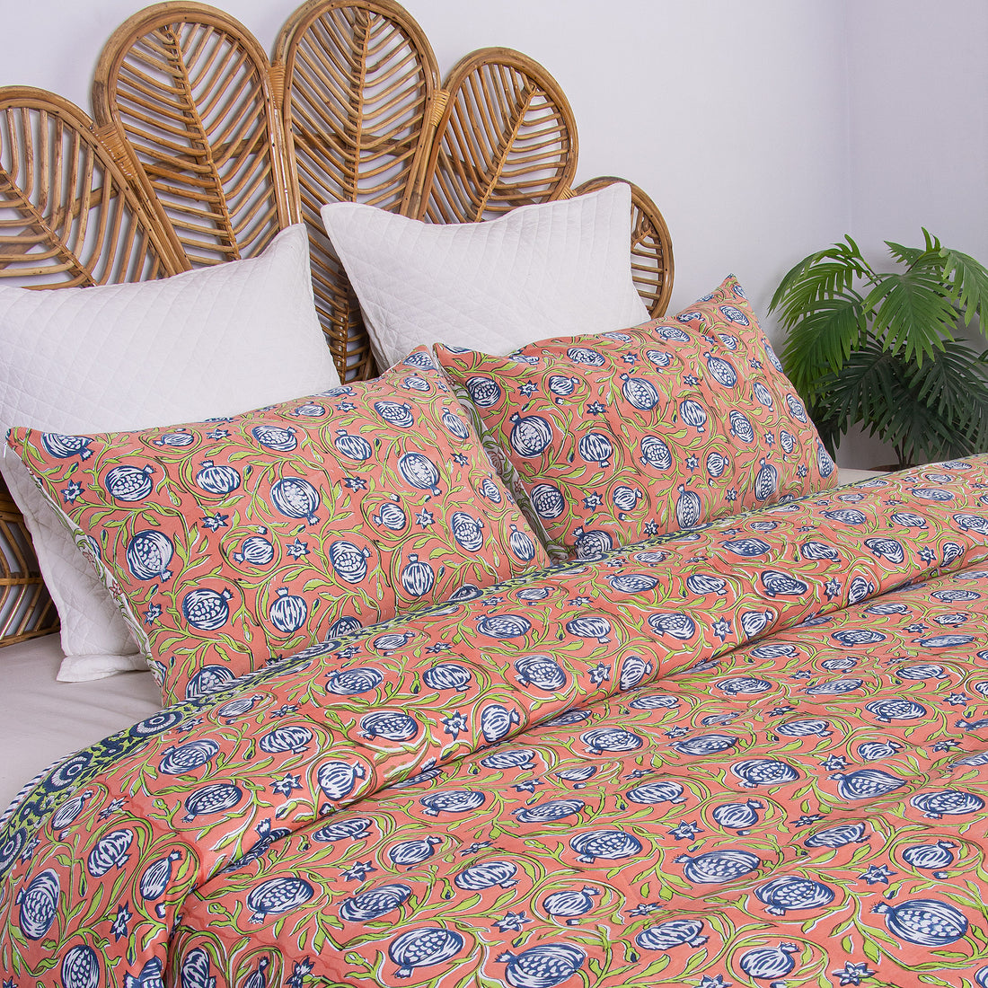 Hand Block Printed Cotton Dohar Quilt Blanket