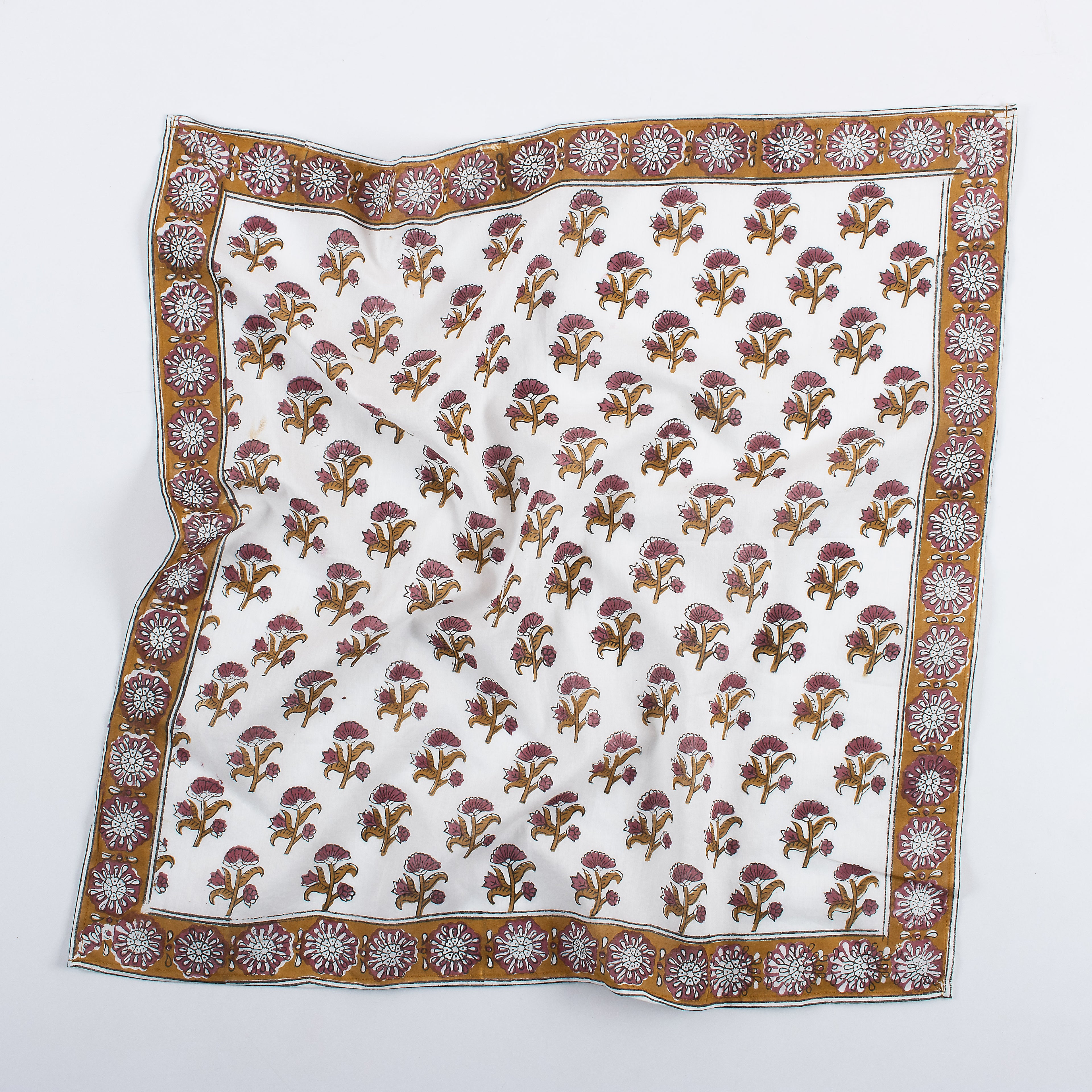 Hand Block Printed Cotton Head Bandanas For Men &amp; Womens