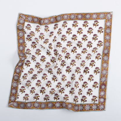 Hand Block Printed Cotton Head Bandanas For Men &amp; Womens