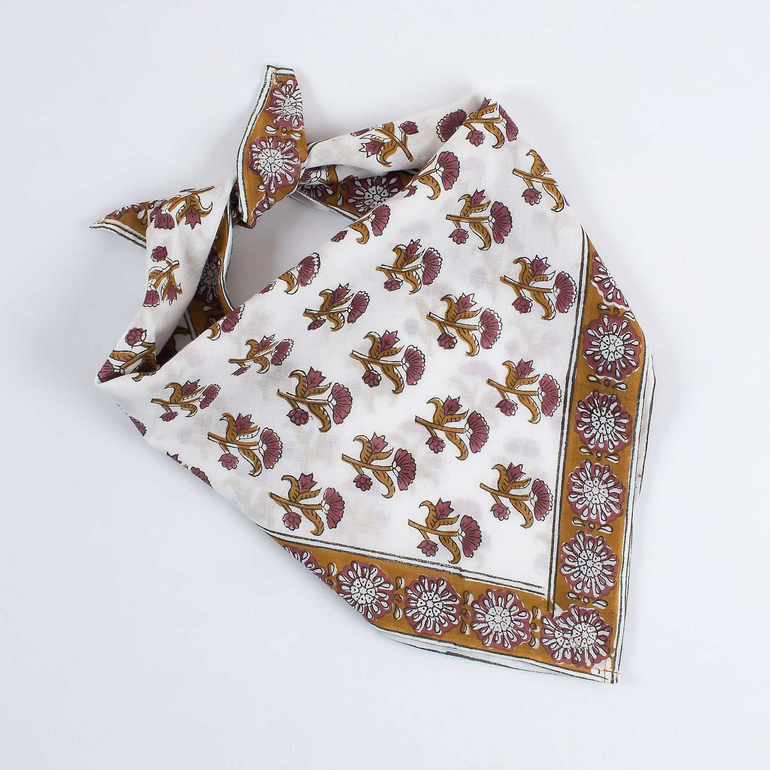 Hand Block Printed Cotton Head Bandanas For Men &amp; Womens