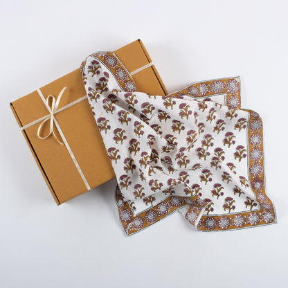 Hand Block Printed Cotton Head Bandanas For Men &amp; Womens