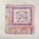 Hand Block Printed Cotton Jaipuri Razai For AC Room, Winter