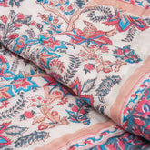 Hand Block Printed Cotton Jaipuri Razai For AC Room, Winter