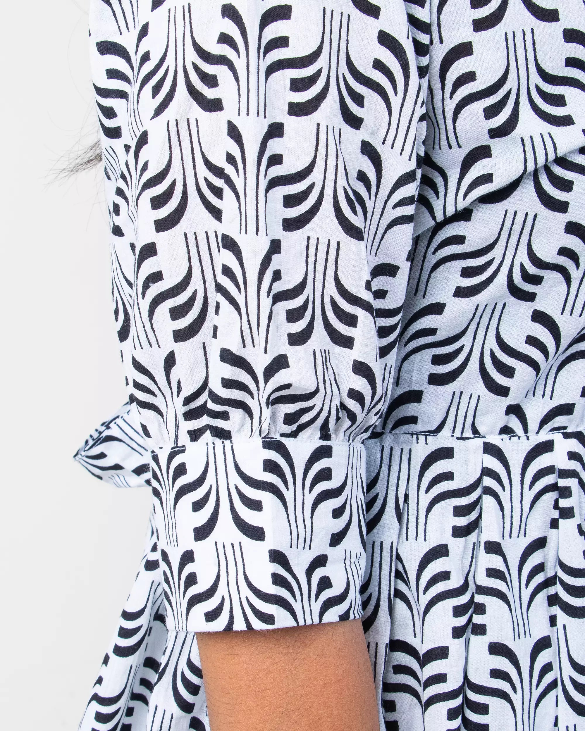 Hand Block Printed Cotton Shirt with Short and Pajama Cord Set