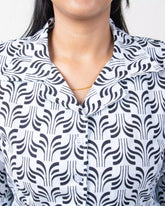 Hand Block Printed Cotton Shirt with Short and Pajama Cord Set