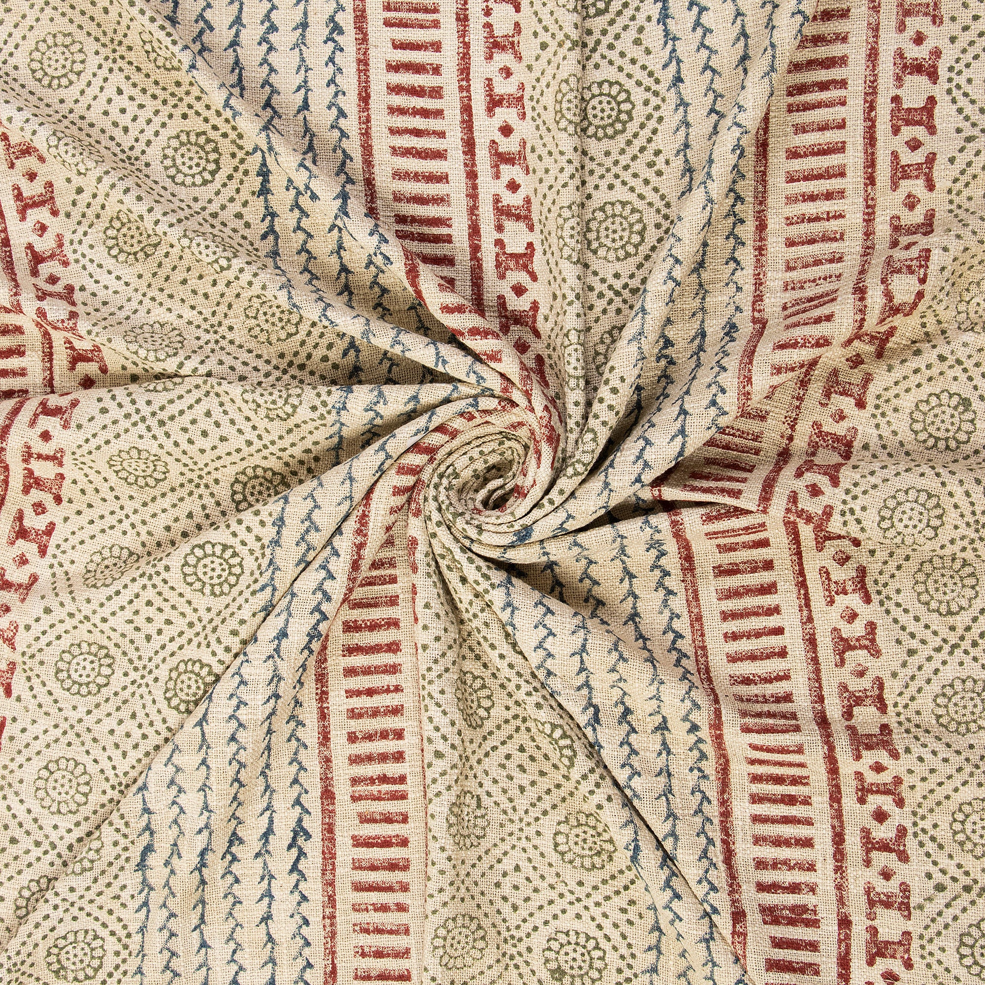 Hand Block Printed Cotton Sofa Throw Blanket