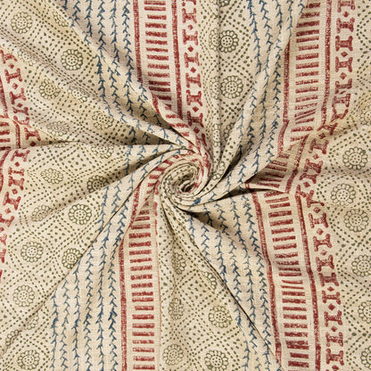 Hand Block Printed Cotton Sofa Throw Blanket
