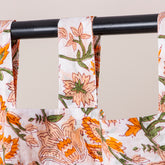 Hand Block Printed Floral Indian Cotton Curtains