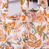 Hand Block Printed Floral Indian Cotton Curtains