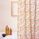 Hand Block Printed Floral Indian Cotton Curtains
