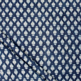 Hand Block Printed Indigo Cotton Fabric