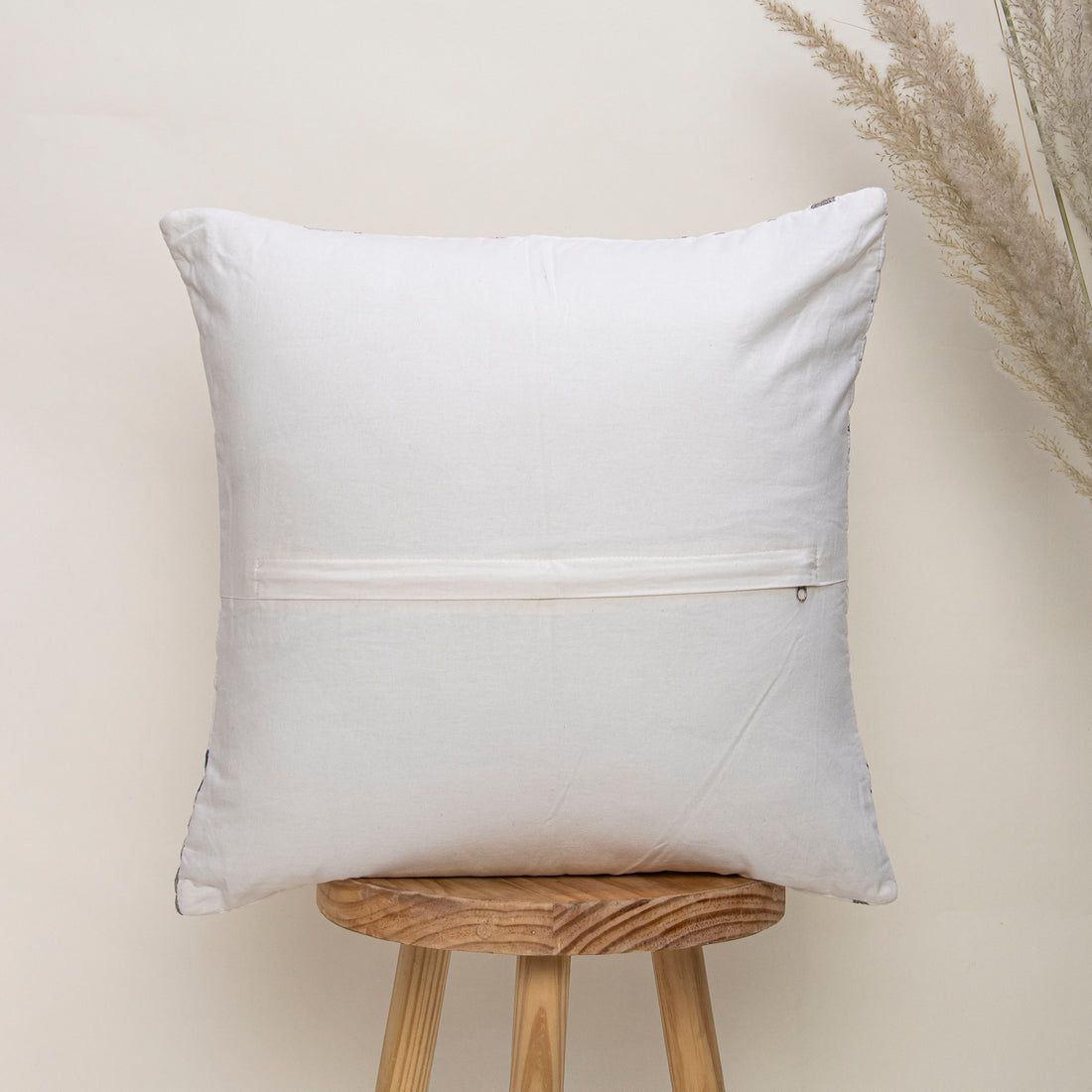 Hand Block Printed Palm Tree Kantha Cotton Cushion Covers