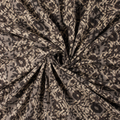 Hand Block Printed Pure Cotton Dabu Kantha Fabric