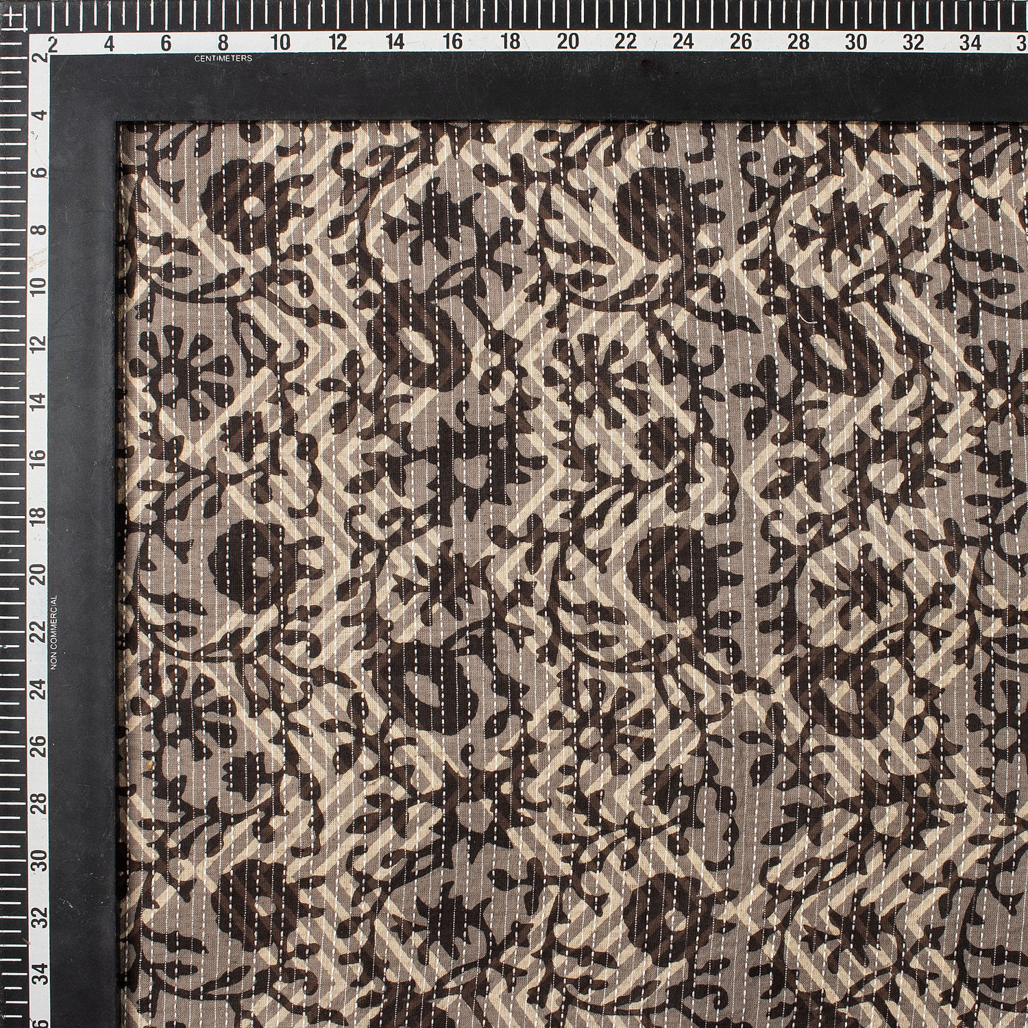 Hand Block Printed Pure Cotton Dabu Kantha Fabric