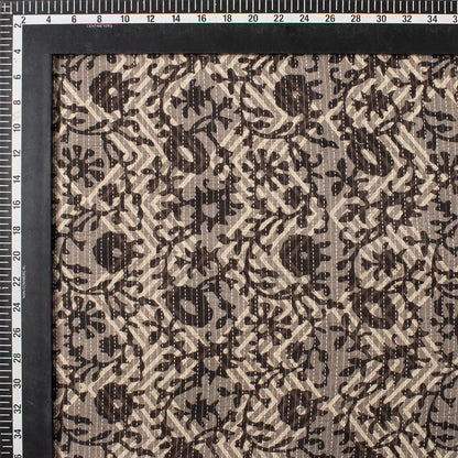Hand Block Printed Pure Cotton Dabu Kantha Fabric