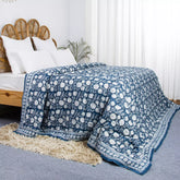 Hand Block Printed Reversible Jaipuri Quilts for Winter