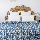 Hand Block Printed Reversible Jaipuri Quilts for Winter