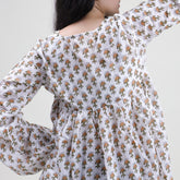 Hand Block Printed V Neck Short Tops