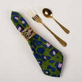 Hand Block Pure Cotton Green Printed Reusable Napkins