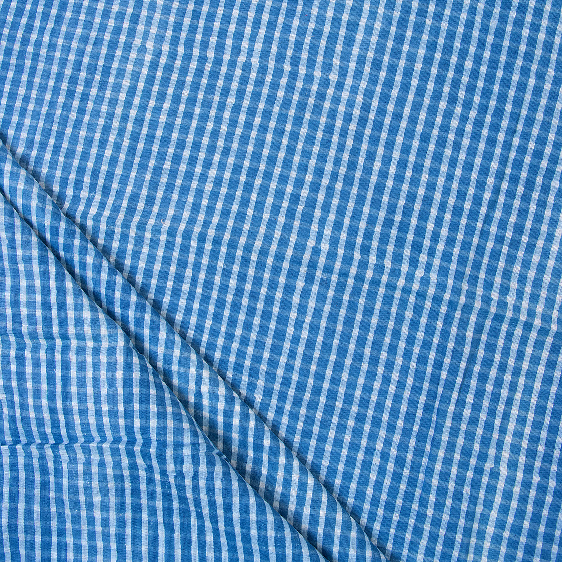 Hand Block Striped Printed Cotton Fabric By The Yard