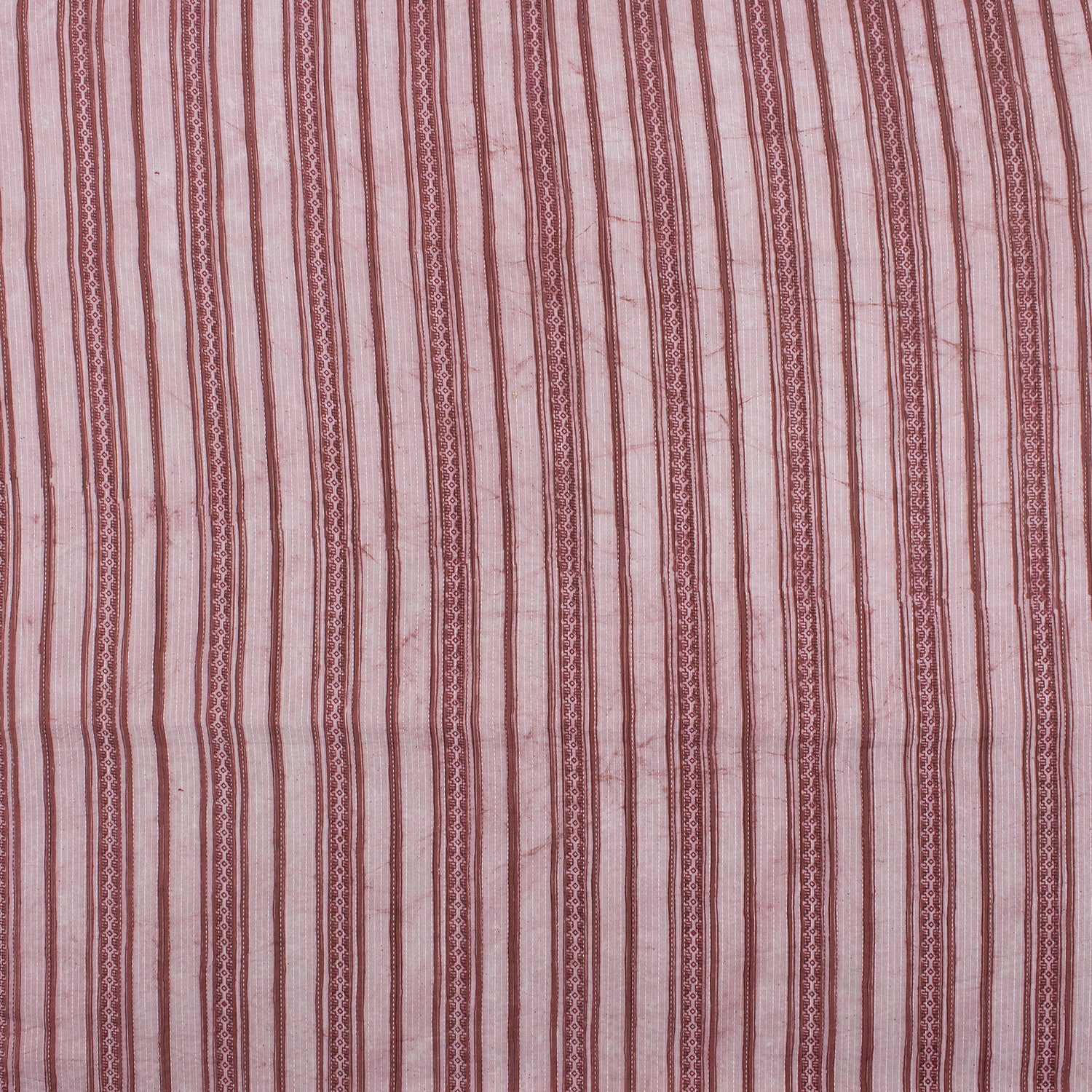 Hand Block Striped Printed Vintage Kantha Fabric