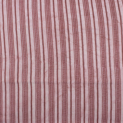 Hand Block Striped Printed Vintage Kantha Fabric