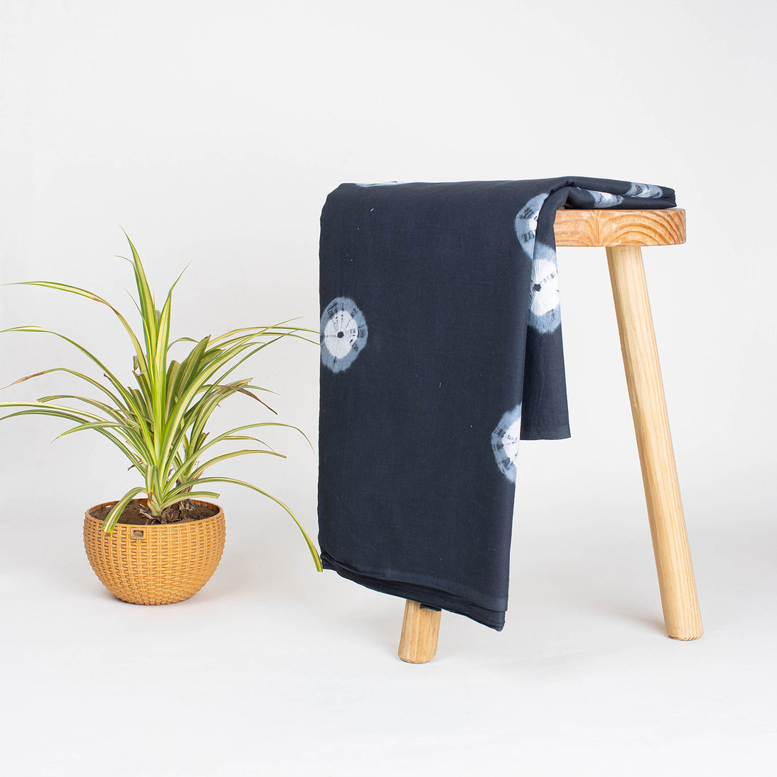 Hand Dye Cotton Polka Dots Tie Dye Shibori Fabric