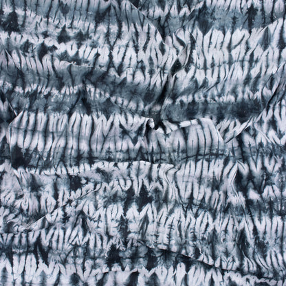 Hand Dyed Black Tie Dye Cotton Fabric