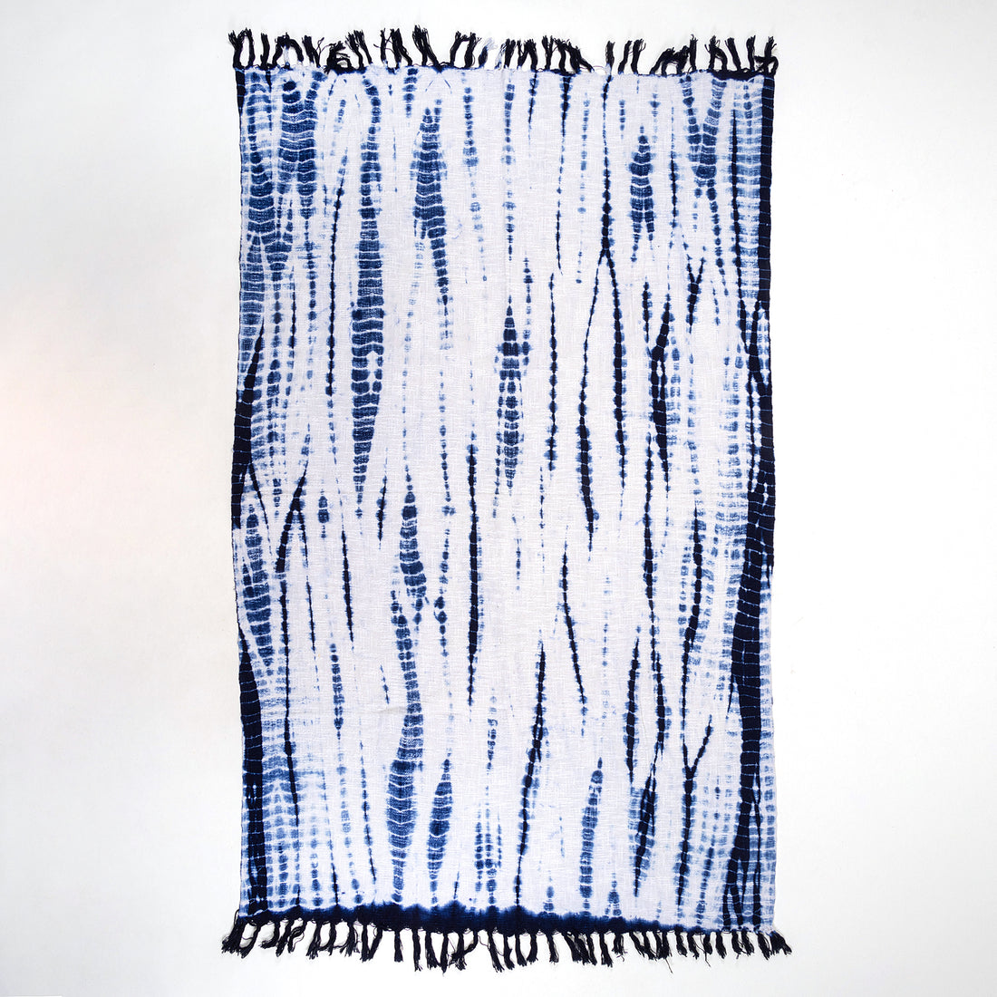 Hand Dyed Blue Tie Dye Cotton Throw Blankets