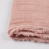 Hand Dyed Light Pink Double Cotton Gauze Fabric