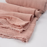Hand Dyed Light Pink Double Cotton Gauze Fabric