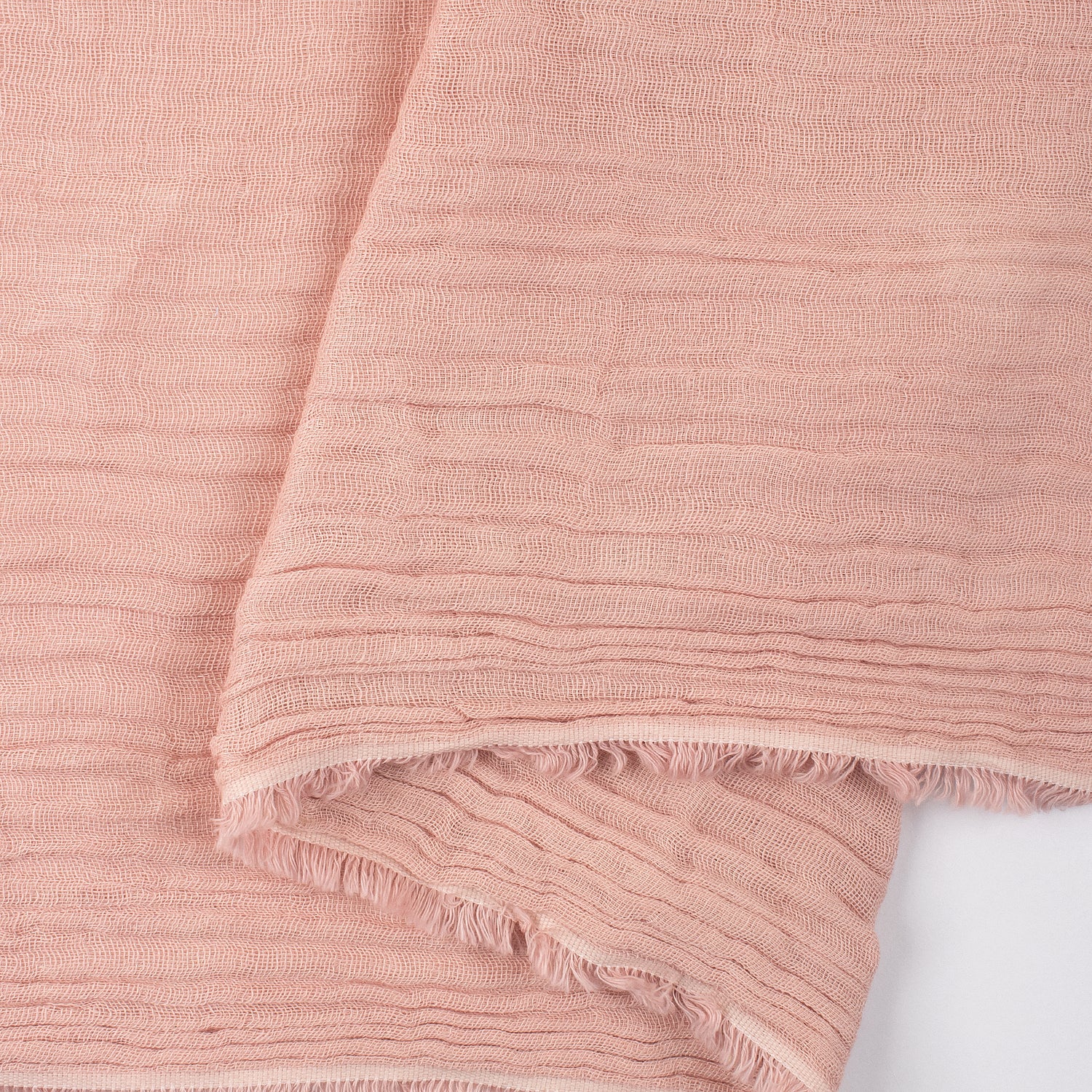 Hand Dyed Light Pink Double Cotton Gauze Fabric