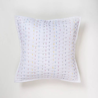 Hand Dyed Multicolor Kantha Cushion Cover