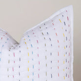 Hand Dyed Multicolor Kantha Cushion Cover