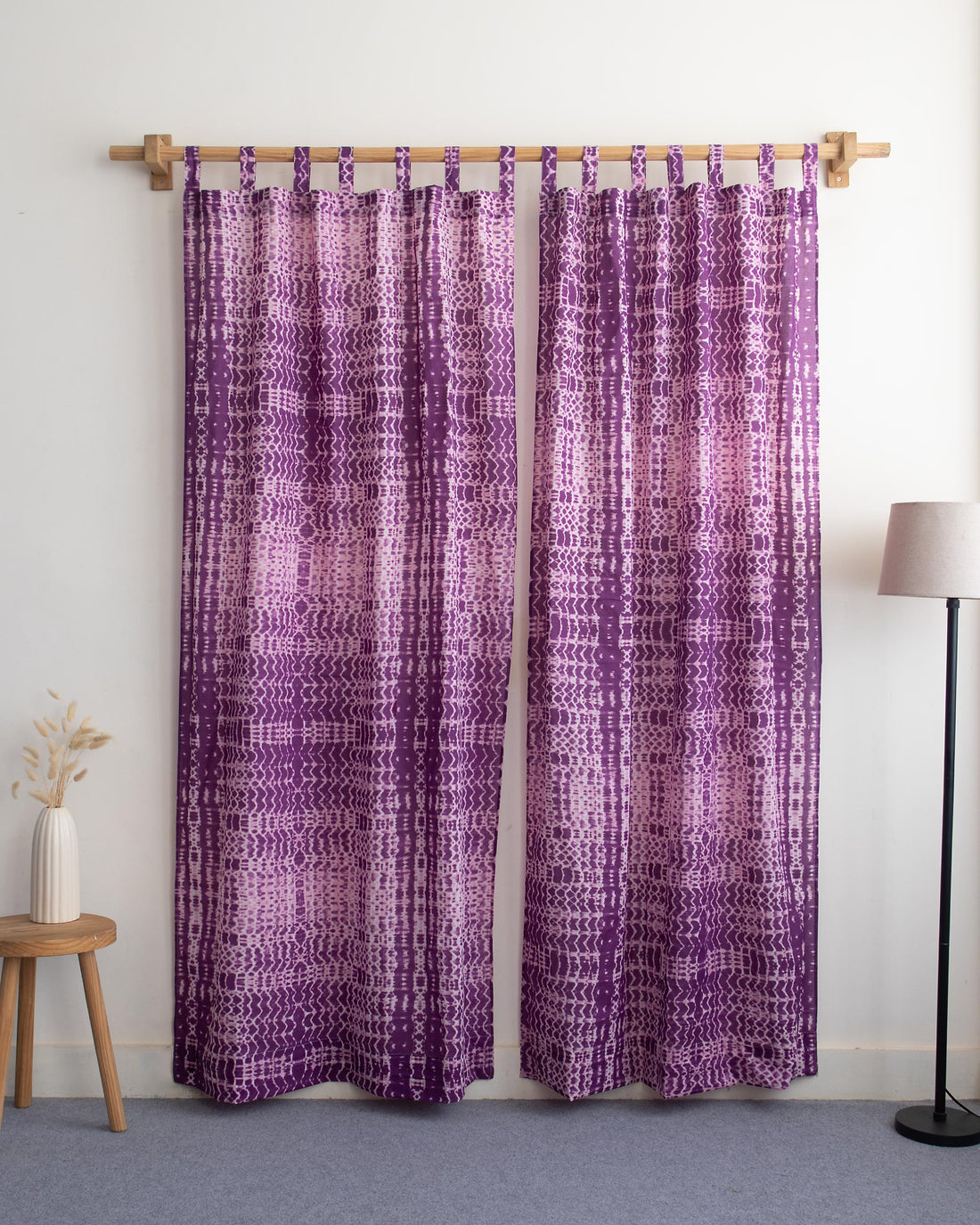 Hand Dyed Pure Cotton Curtains for Window In India