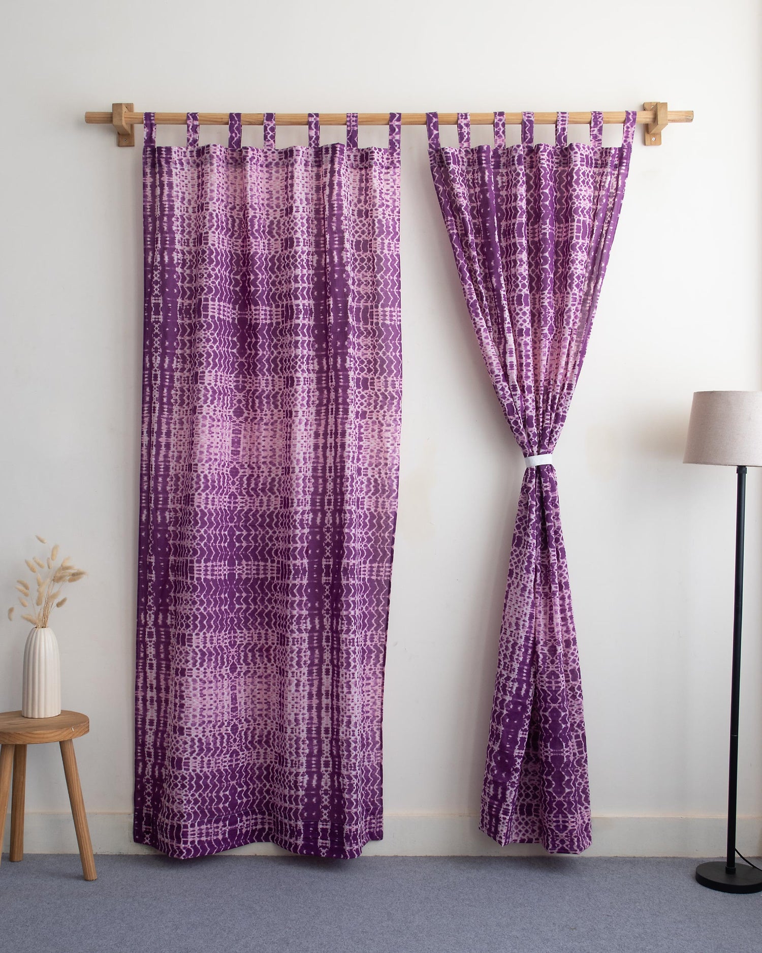 Hand Dyed Pure Cotton Curtains for Window In India