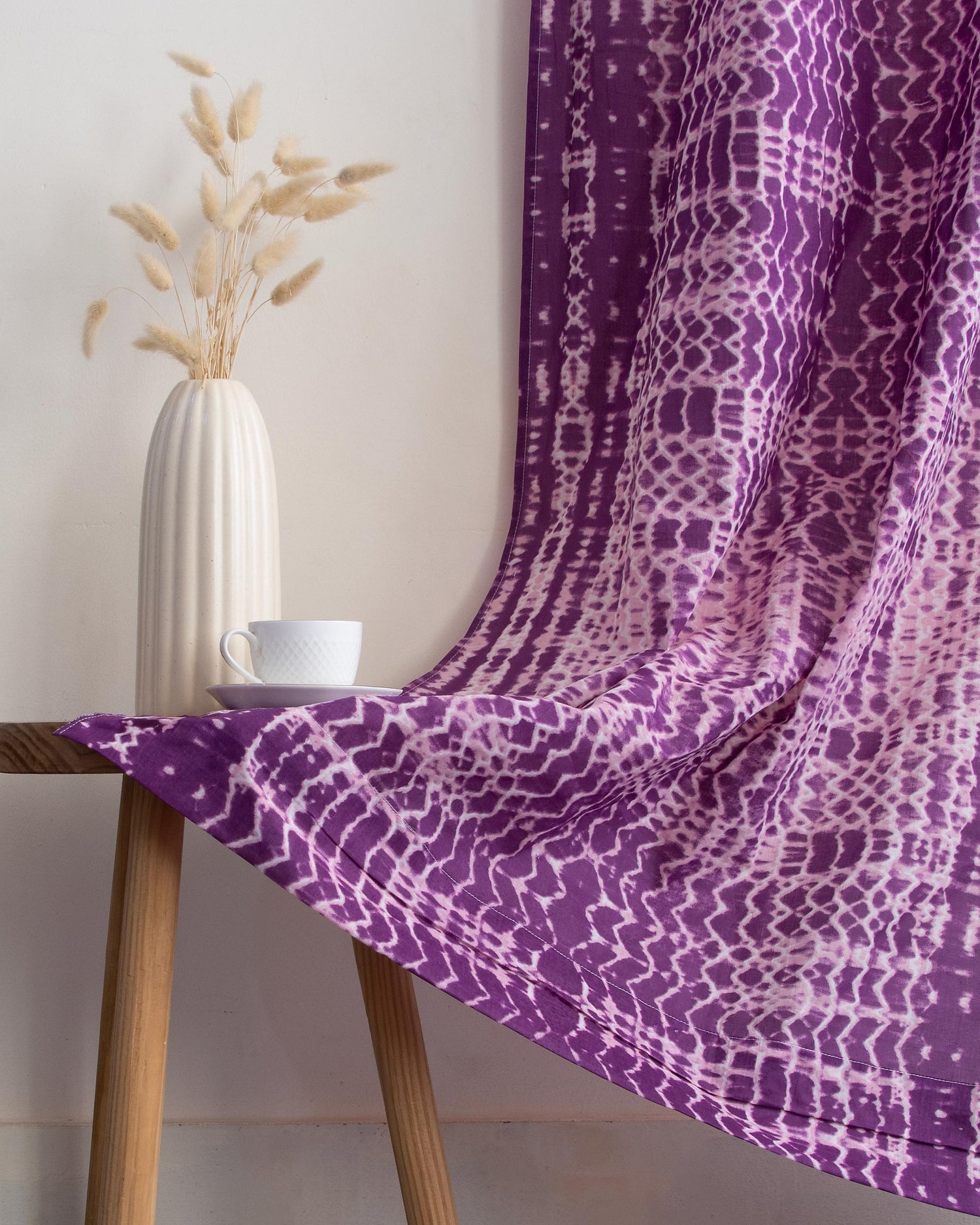 Hand Dyed Pure Cotton Curtains for Window In India