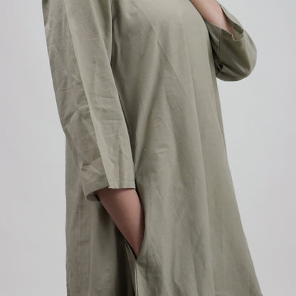 Hand Dyed Solid Green Kaftan For Women