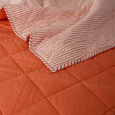 Hand Dyed Solid Orange Cotton Reversible Machie AC Quilt