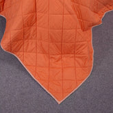 Hand Dyed Solid Orange Cotton Reversible Machie AC Quilt