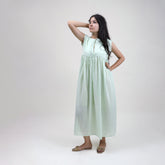 Hand Dyed Solid Sky Blue Cotton Women&