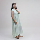 Hand Dyed Solid Sky Blue Cotton Women&