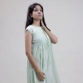 Hand Dyed Solid Sky Blue Cotton Women&