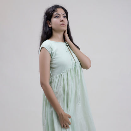 Hand Dyed Solid Sky Blue Cotton Women&