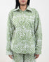 Hand Printed Green Light Cotton Cord Set for ladies