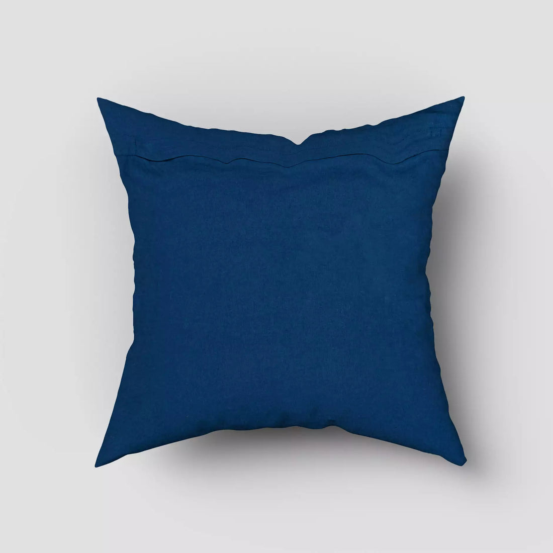 Hand Printed Indigo Blue Floral Cotton Cushion Cover